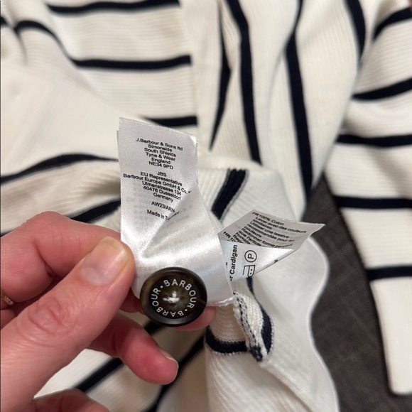 Barbour Mariner Stripe Cotton Cardigan - Picture 9 of 10